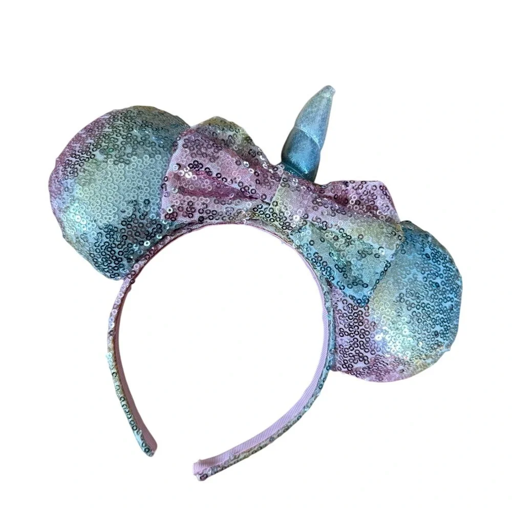 Disney Parks Mickey Minnie Mouse pastel sequin ears